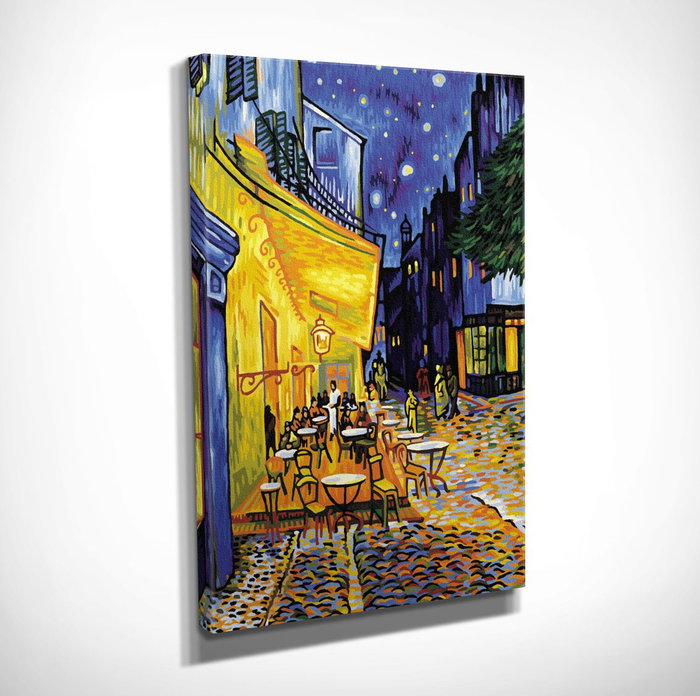 Wallity Lienzo Decorativo Café terraza por la noche 30 x 40 cm Wallity Lienzo Decorativo Café terraza por la noche 30 x 40 cm